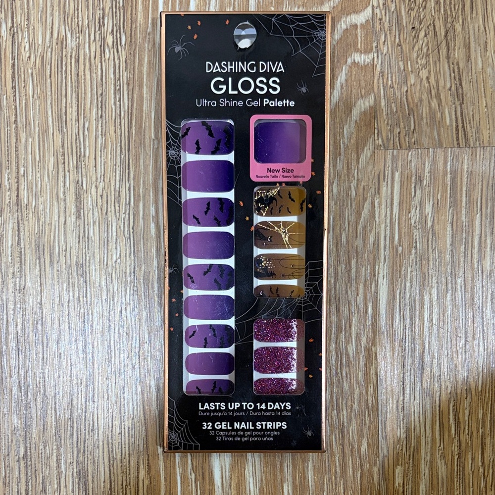 Dashing Diva Gloss Gel Nail Strips Halloween Theme Brand New in Box